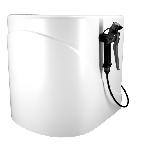 50l laboratory water storage tank with a dispensing gun. Ideal solution to store water produced by type 2 pure or type 3 reverse osmosis laboratory water systems